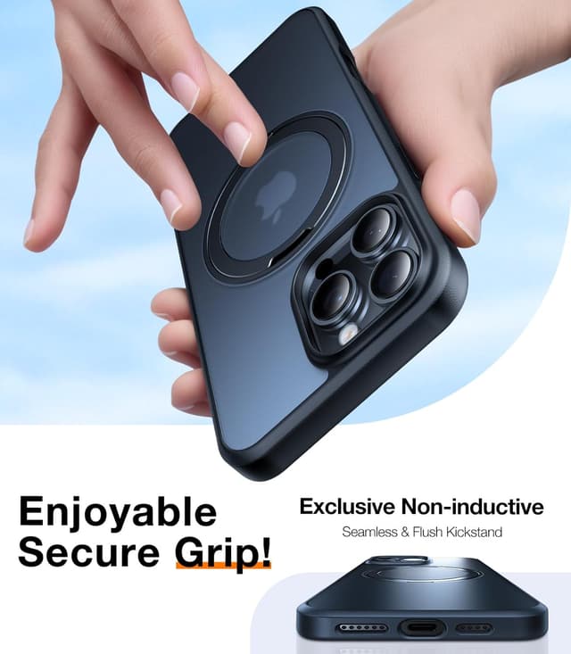 Thumbnail 6 de TORRAS Upgraded 360 Rotatable Magnetic Ring for iPhone 16 Pro Max