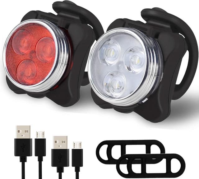 Detalle de Balhvit Bike Light Set USB rechargeable 2-pack