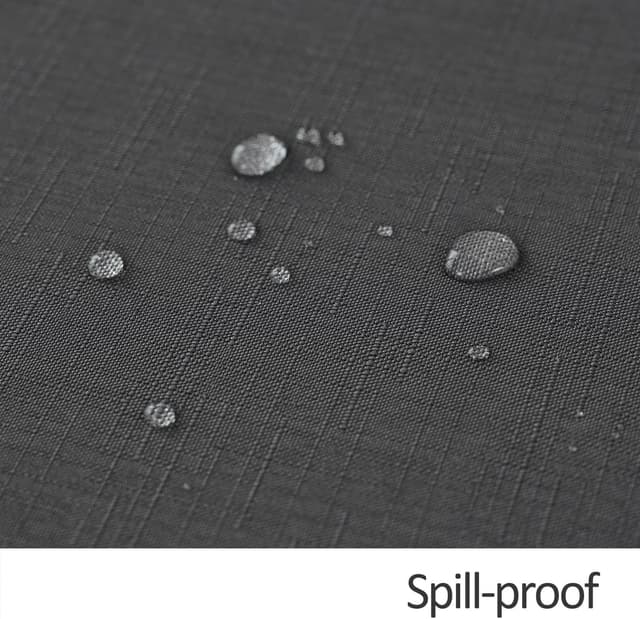 Thumbnail 4 de maxmill Faux Linen Texture Stain Resistant, Waterproof Tablecloth (Charcoal) — Rectangle 60 x 120 Inch