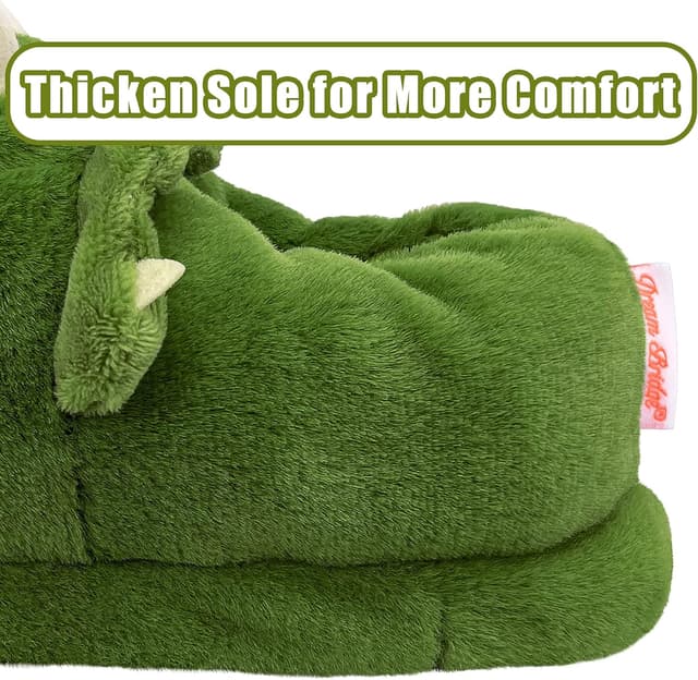 Detalle de Dream Bridge Kids Winter Sherpa Fleece House Slippers (Borg Slip-ons) – Animal Designs