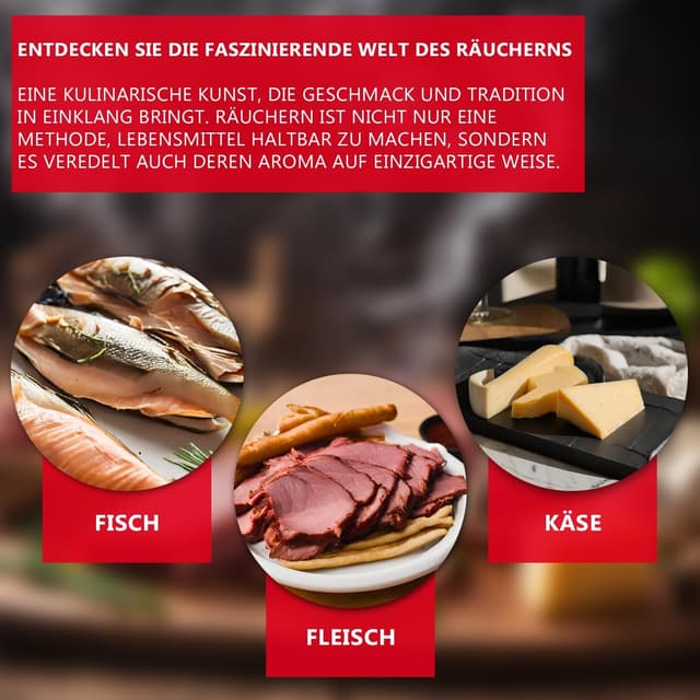 Thumbnail 6 de ITA Räucherofen 7000 Premium Räucherschrank mit 3 Etagen – für Kalträuchern & Heißräuchern