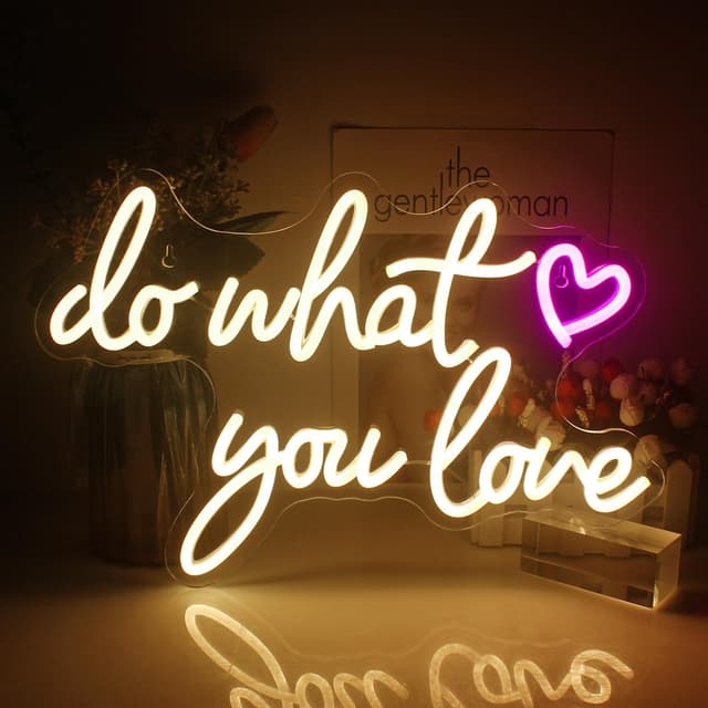 Thumbnail 6 de Do What You Love neon light sign (pink) — USB-powered LED letter sign for wall decor