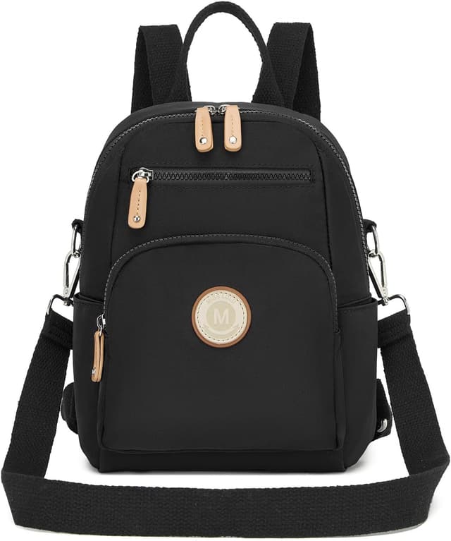 Detalle de Miss Lulu sac à dos en polyester décontracté pour femme, design antivol et poche sécurisée