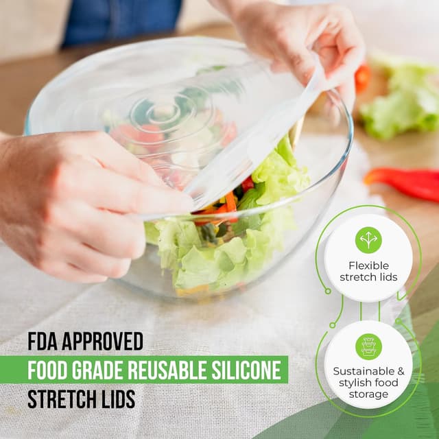 Detalle 2 de Reusable Silicone Stretch Lids 7-Pack ๐ฝ