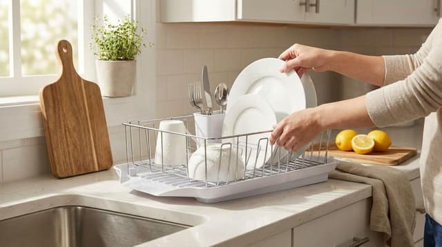 Detalle de Farberware Classic Large Rust-Resistant Dishrack 🧽