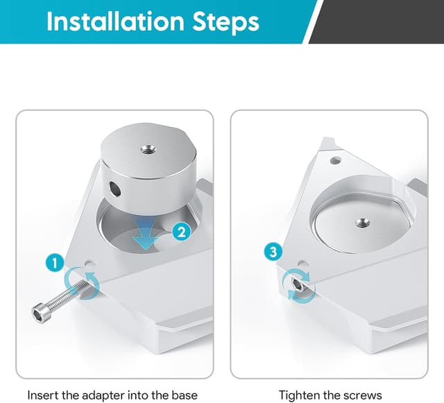 Detalle de XLTTYWL 2025 Starlink Mini-Stativadapter aus Aluminium mit 1/4-20 & 3/8-16 Gewinde