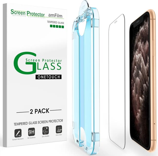 Thumbnail 6 de amFilm OneTouch Tempered Glass for iPhone 14 Pro 6.1"