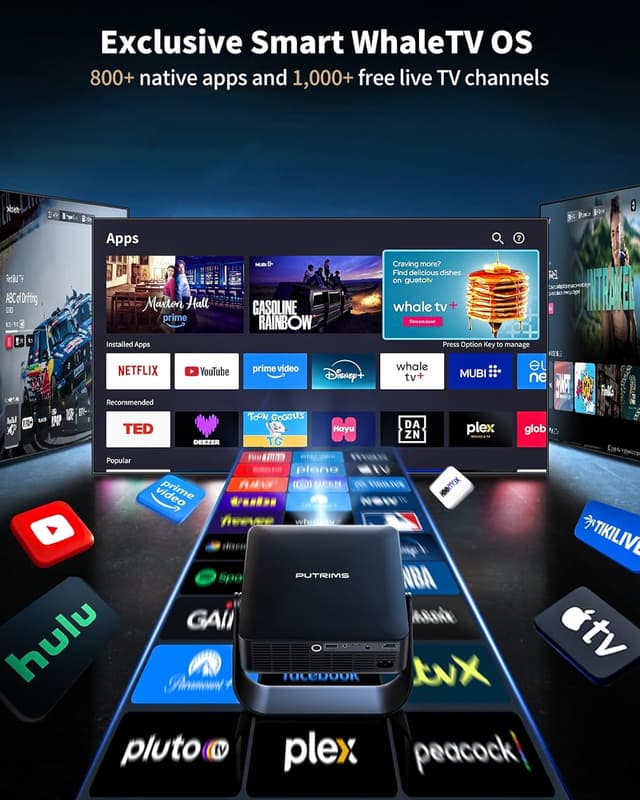 Detalle 2 de S36 Smart Mini Projector 1080P 📽