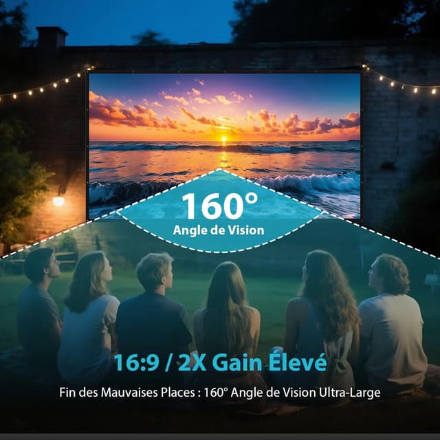 Thumbnail 2 de LEORFI 150" écran projection 16:9 📽