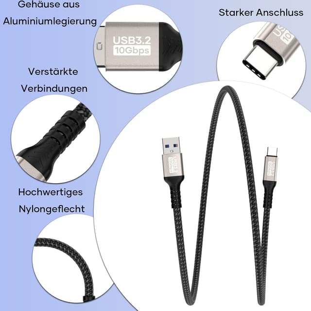 Thumbnail 4 de USB A auf USB C Kabel 0.5M 10Gbit/s