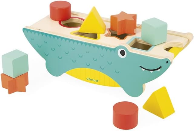 Detalle de Boite à formes Croco Tropik Janod 12 mois