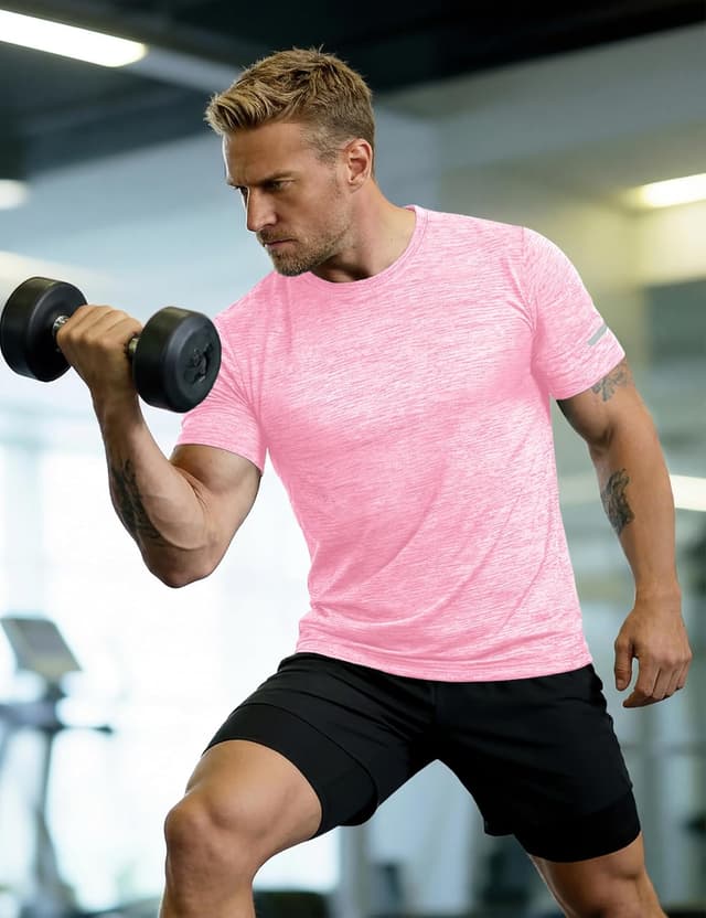 Detalle de MAGCOMSEN men’s quick-dry gym & running T-shirt (short sleeve, breathable)