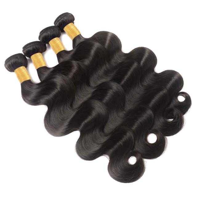Detalle 2 de 12A Human Hair Bundles Brazilian Virgin Body Wave (18/20/22/24 Inch) — 4 Bundle Set