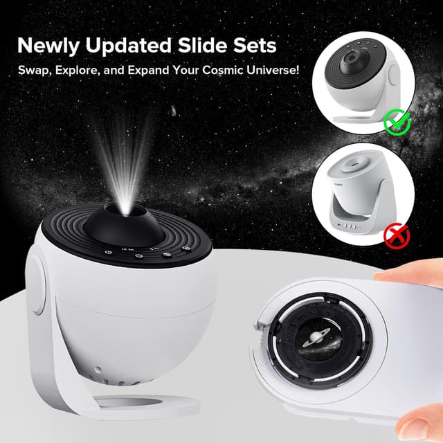 Detalle de YUNRAY Galaxy Projector Disc Set (6 Ultra-HD Projektscheiben) kompatibel mit Galaxy Projector Pro und ausgewählten Modellen