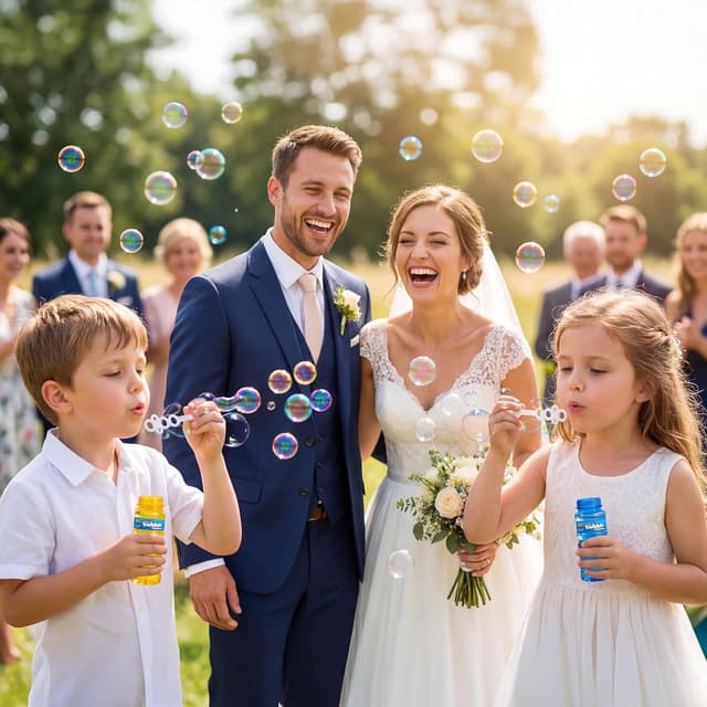 Detalle 2 de JOYIN 6-pack Bubble Bottles (4oz/118ml) with Bubble Solution – summer party bubble wand favours for kids