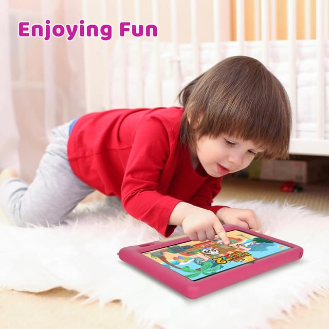 Detalle de MUISOO 10 Inch Kids Tablet (Android 14) with 16GB RAM, 128GB Storage & Parental Controls – Pink