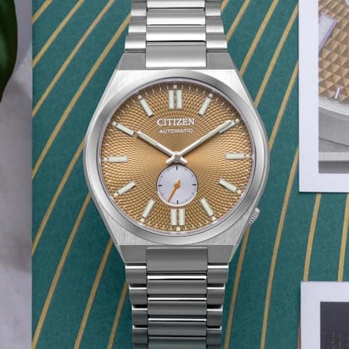 Detalle 2 de Citizen Tsuyosa NK5010-51X automático plata con esfera verde (small seconds)