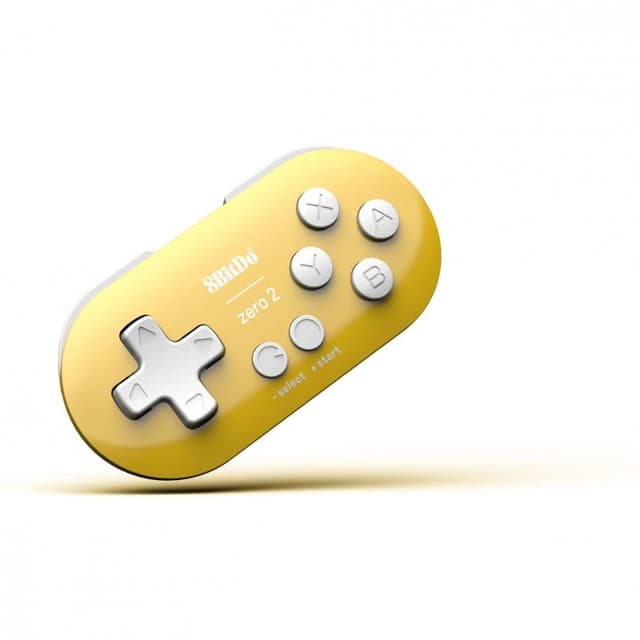 Detalle de 8BitDo Zero 2 Yellow Edition — mando compacto para Switch/PC