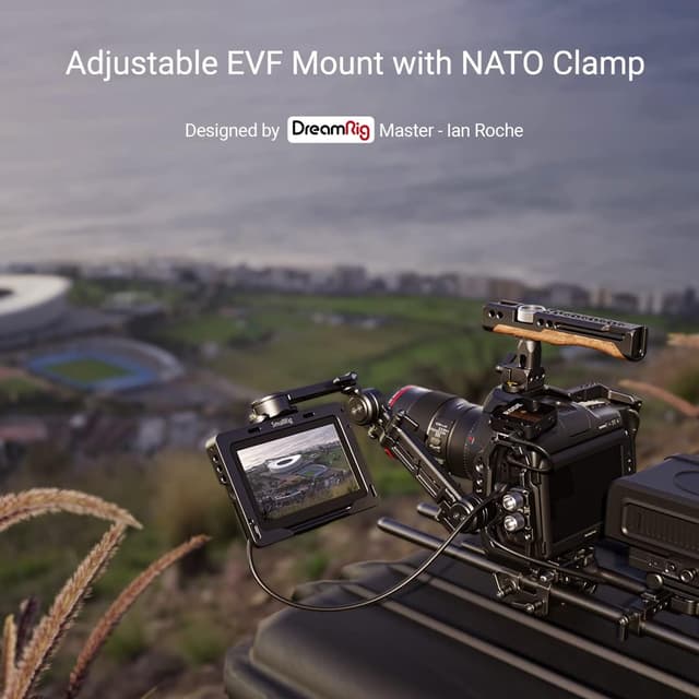 Detalle 2 de SmallRig 360° Adjustable EVF Mount with NATO Rail (MD3507) – NATO clamp quick release monitor mount