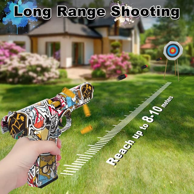 Thumbnail 4 de Toy Gun Foam Blaster pistol with magazine