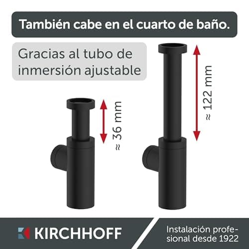 Thumbnail 4 de Kirchhoff 98803828 fregadero con sifón negro 🚰