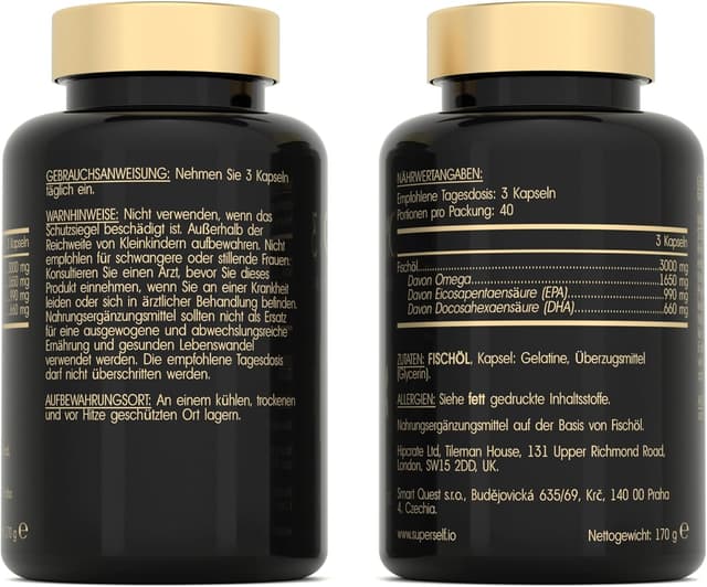 Detalle de Omega 3 Kapseln Hochdosiert 3000mg