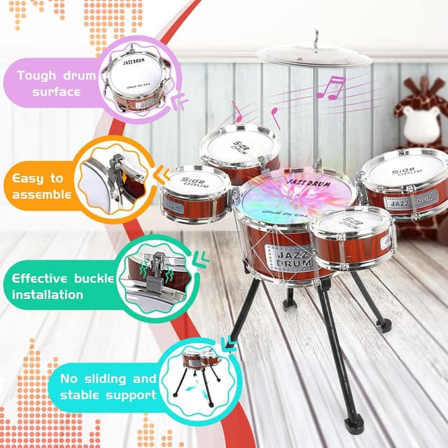 Thumbnail 1 de m zimoon Kids Drum Kit 5‑piece
