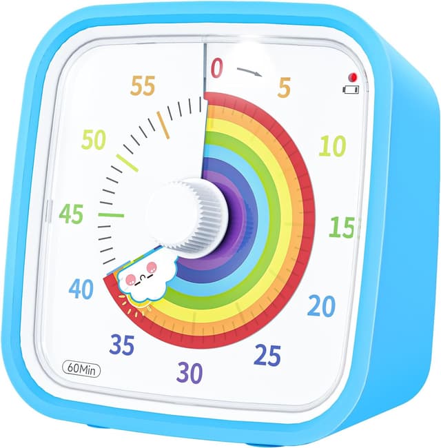 Detalle de Yunbaoit Visual Timer 60 Minute Rainbow Disk