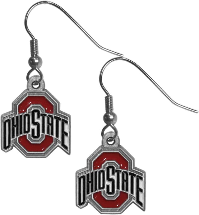 Detalle de NCAA Siskiyou Sports Ohio State Buckeyes Dangle Earrings (Team Color) — Women’s Fan Jewelry