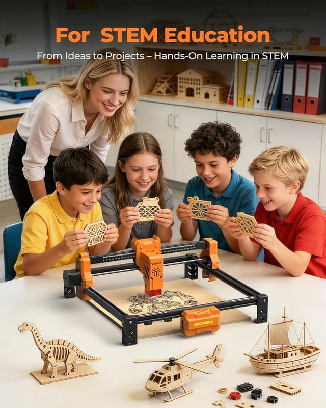 Thumbnail 1 de ACMER S2 7W Laser Cutter Engraver 300x300mm