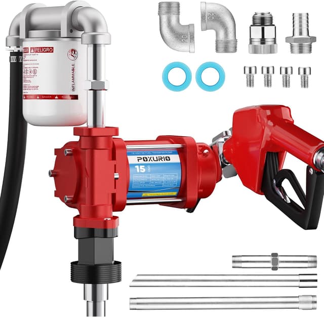 Imagen de POXURIO 15GPM 12V Fuel Transfer Pump en OfertitasTOP