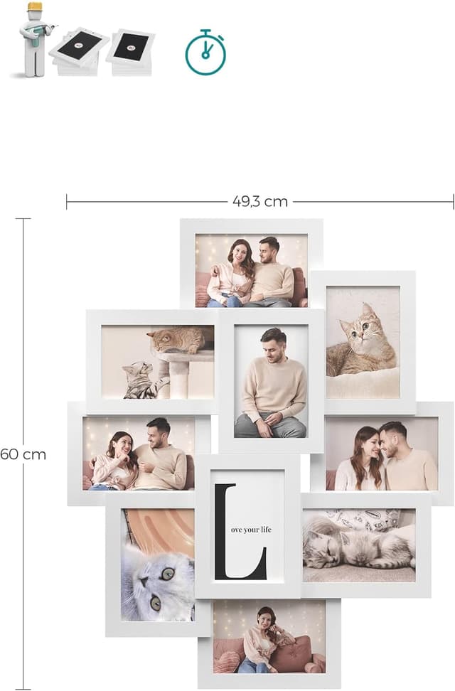 Detalle de Photo collage frame 10 slot 10x15cm