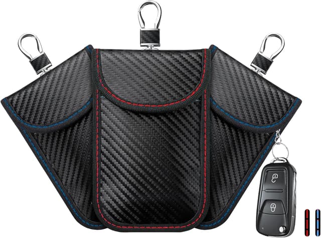 Detalle de RFID signal blocking Faraday pouch 3 pack