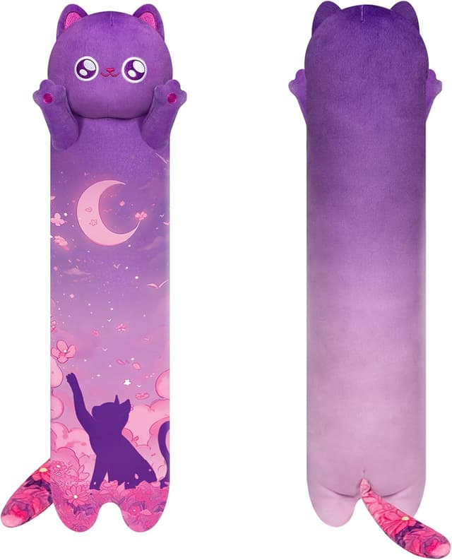 Detalle de Mewaii Pillow 50 cm – superweiches Katzen-Kuschelkissen zum Einkuscheln