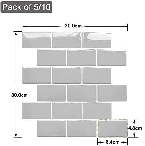 Thumbnail 5 de Yoillione Peel & Stick Metro Tile Backsplash 10 Sheets 🧱
