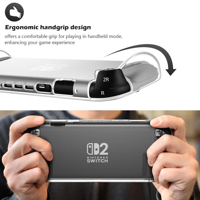 Detalle de ProCase Schutzhülle für Nintendo Switch 2 (2025) mit ergonomischem Griff – kratzfest & stoßfest