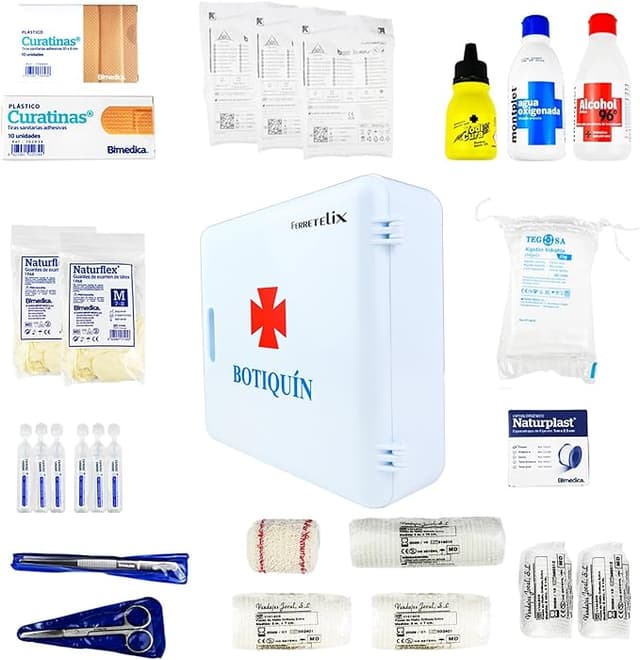 Imagen de Ferretelix® Botiquín de pared con dotación y artículos 🩹 en OfertitasTOP
