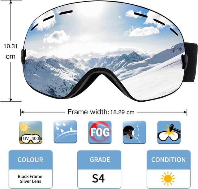 Thumbnail 3 de Vgooar OTG Ski Goggles Frameless