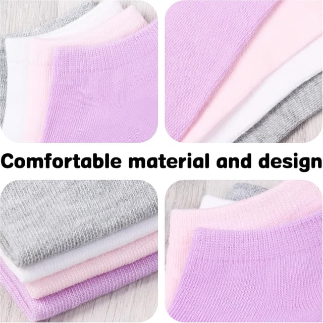 Detalle de Libella calzini da ginnastica per bambini (12 paia) a pois e righe colorati