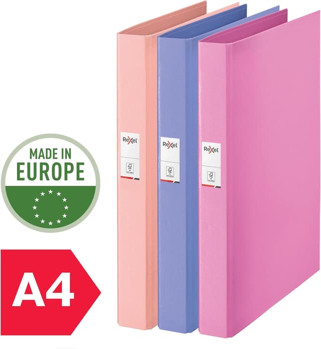 Detalle 2 de Rexel Solea A4 25 mm ring binder, pack of 3