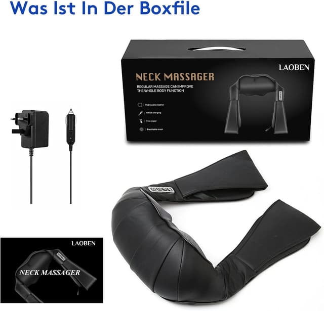 Thumbnail 6 de LAOBEN Shiatsu-Nackenmassagegerät mit Thermostatfunktion – Massagegerät für Nacken, Schulter und Rücken