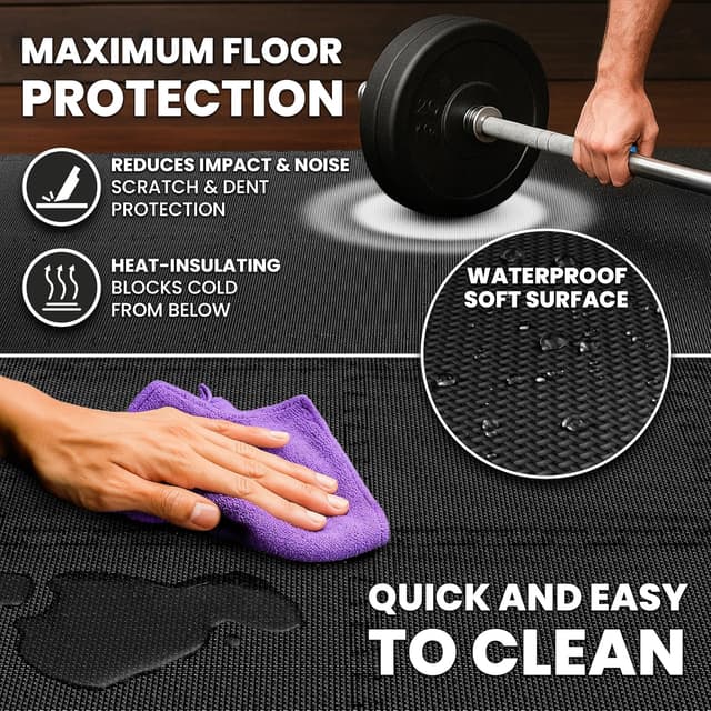 Thumbnail 6 de Interlocking Soft Foam Floor Mat set (18 pieces) – EVA puzzle rubber tiles for gym, home and garage protection