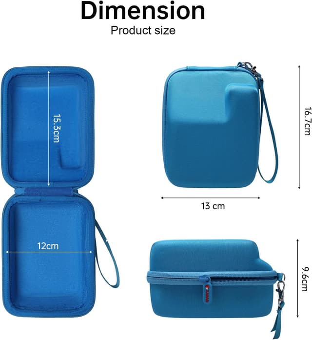 Detalle 2 de XANAD Tasche für Kamera – kompatibel mit Polaroid Now Gen 3 / Now Gen 2 / Polaroid i Type (Blau)