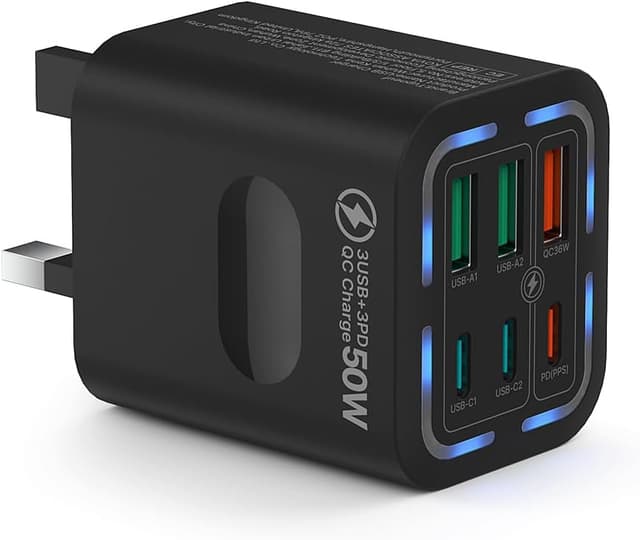 Detalle de Tupneuf USB C 50W 6-Port fast charger