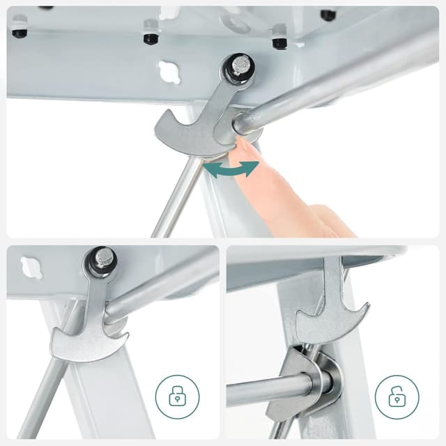 Thumbnail 6 de SONGMICS Scaletta pieghevole 2 gradini