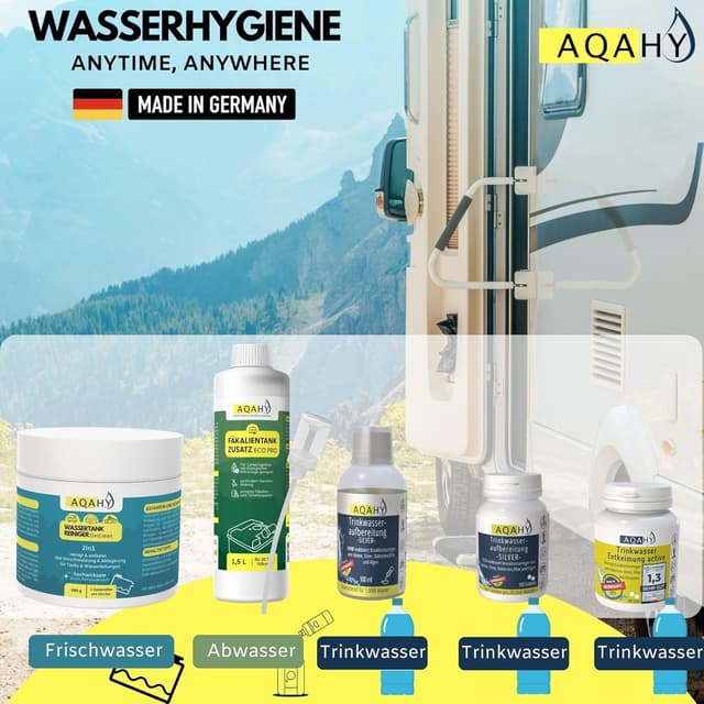 Thumbnail 6 de AQAHY Wassertank Reiniger Wohnmobil Oxi Clean (500 g) 2in1 – Frischwassertank-Reiniger & Entkalker mit Aktivsauerstoff