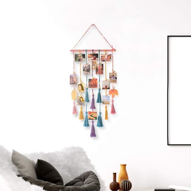 Thumbnail 2 de Homecor Hanging Macrame Photo Display with Remote Light