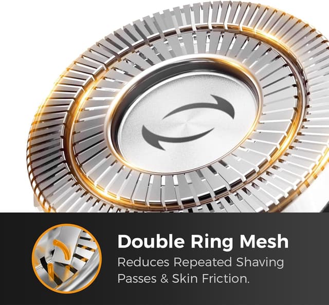 Detalle de DOAO 100% waterproof rotary razor 9000RPM