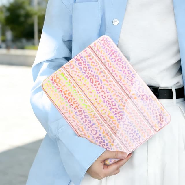 Detalle 2 de Fintie Glitzer-Hülle für iPad 11./10. Generation (A16 Chip, 2025/2022) mit Stifthalter – transparent, dünn & stoßfest