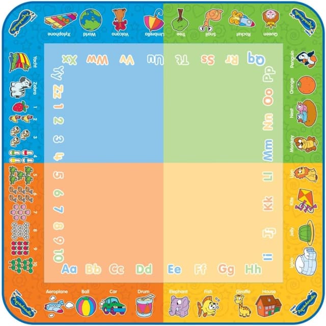 Detalle 2 de Aquadoodle TOMY AquaDoodle Tapis Classique Couleurs T72370 : tapis de dessin à eau géant pour enfants dès 18 mois